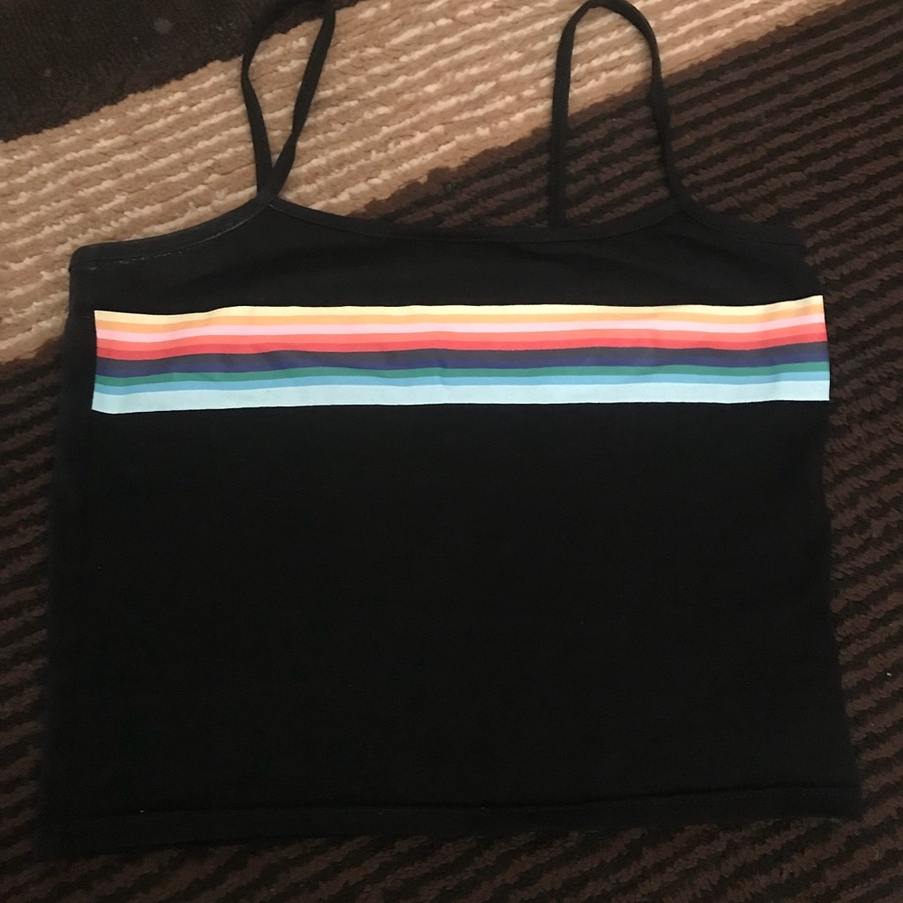 Rainbow striped top